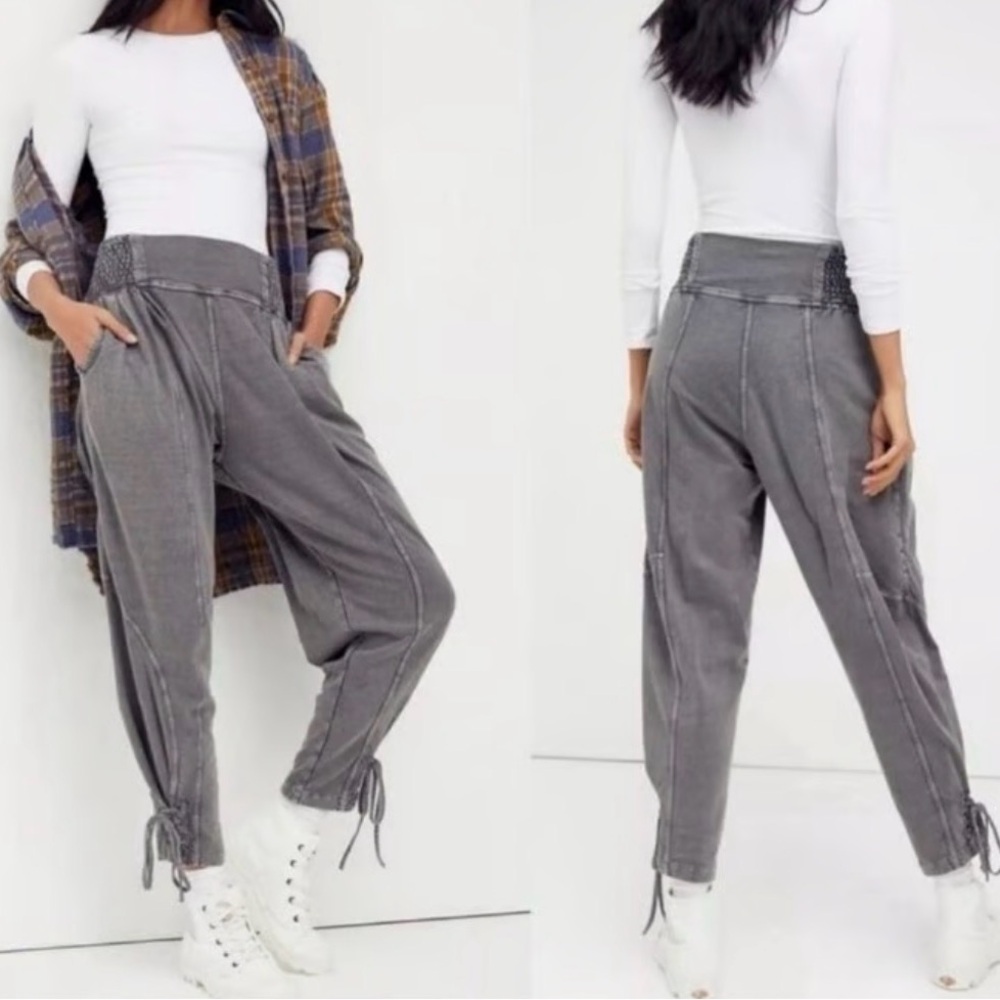 Free People FP One Billie Pants Smocked Pleated Pocket New